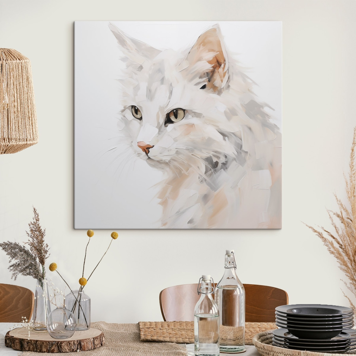 Kat imitatie schilderij — interieur 1