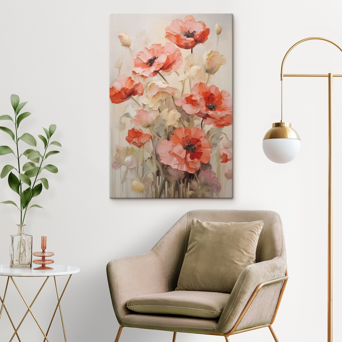 Imitatie schilderij van klaprozen — interieur 2