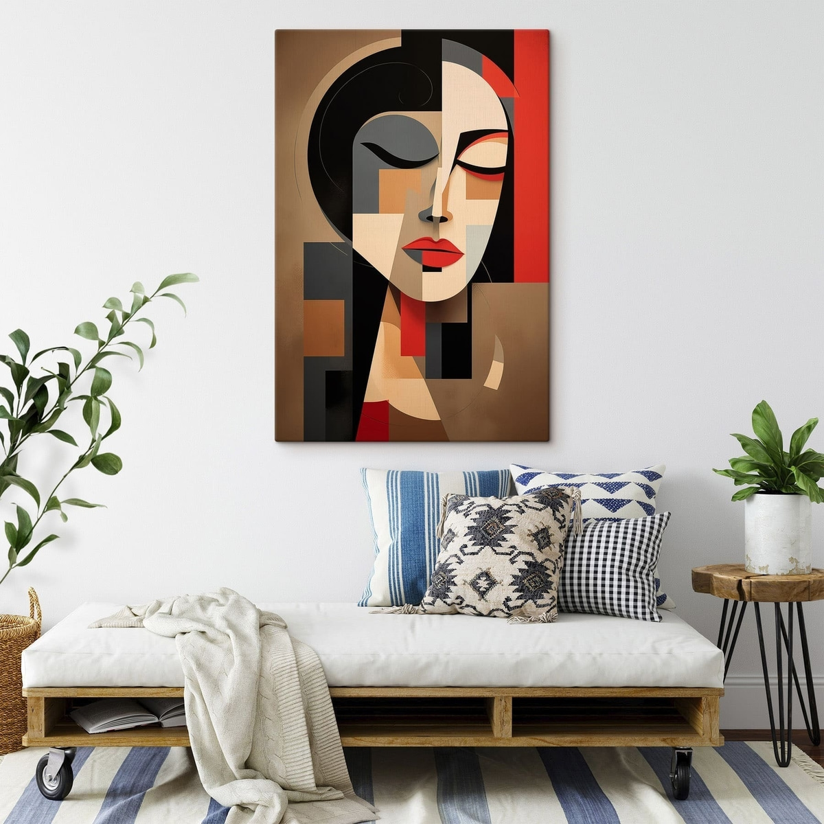 Abstract vrouwelijk portret — interieur 1