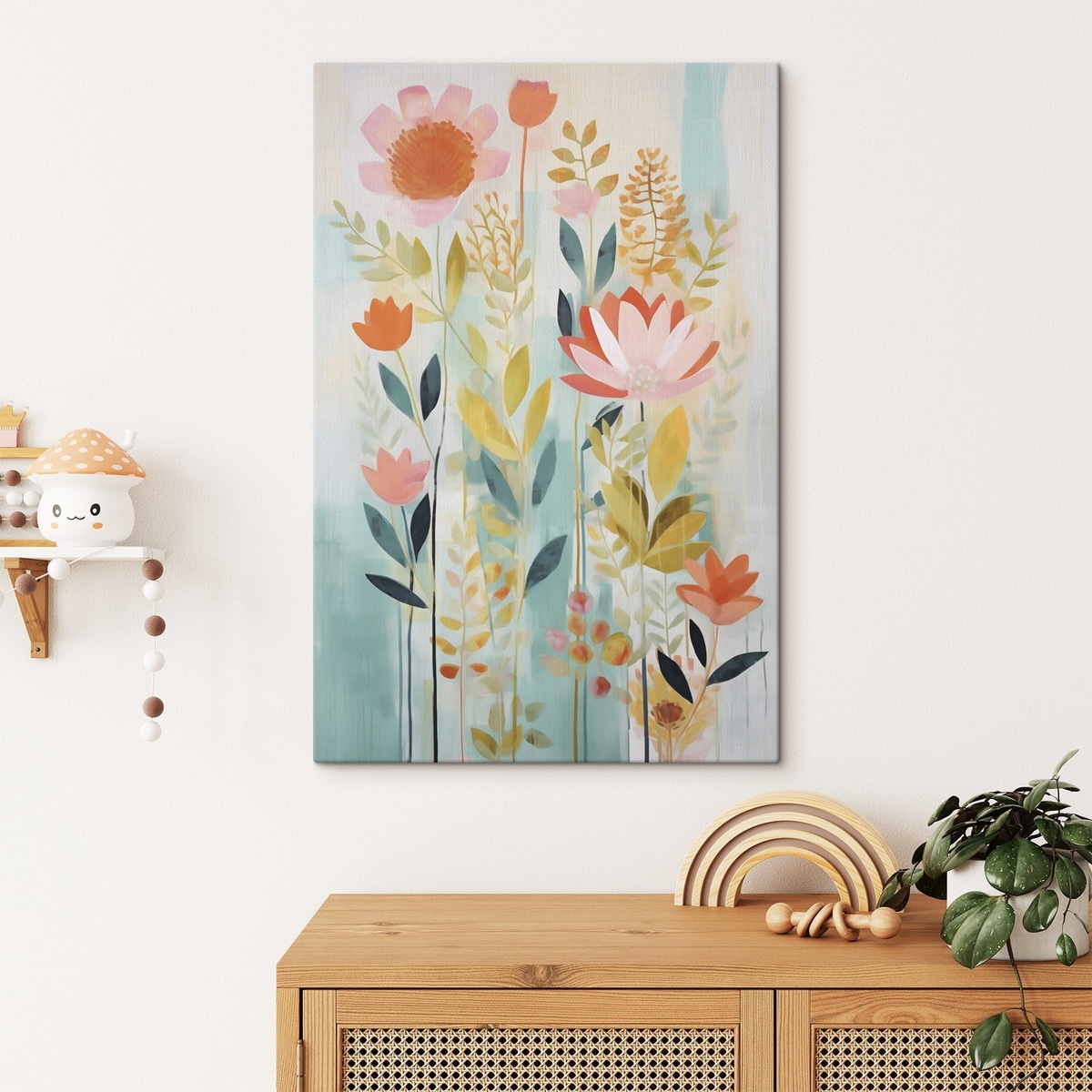 Abstracte bloemcompositie, schilderijimitatie — interieur 1