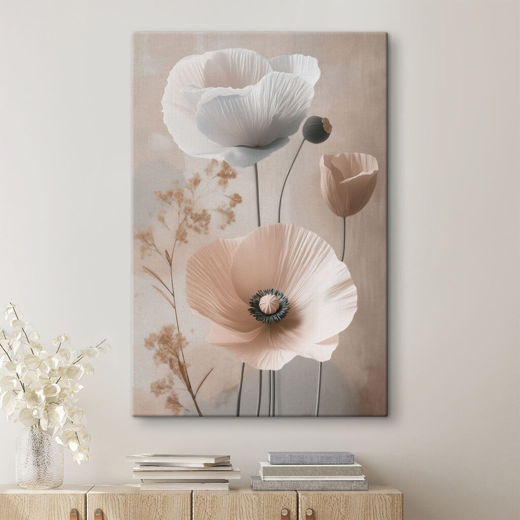 Verfijnde bloemen in zachte tinten — interieur 1