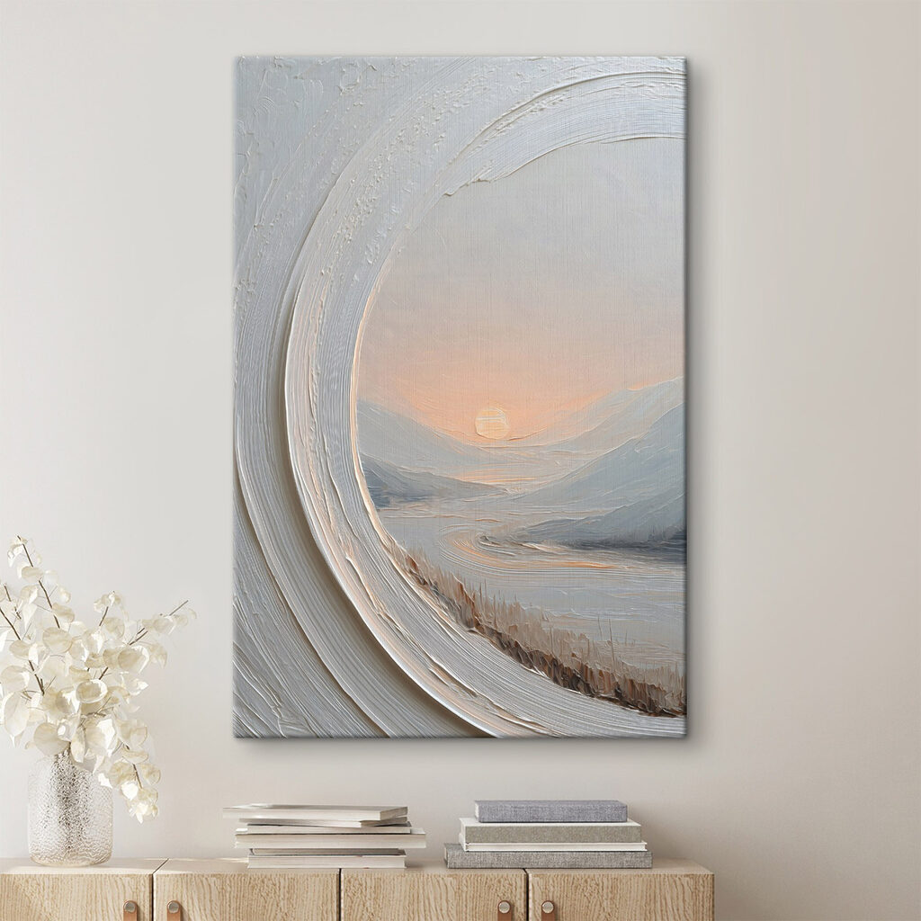 Witte en oranje lucht — interieur 1