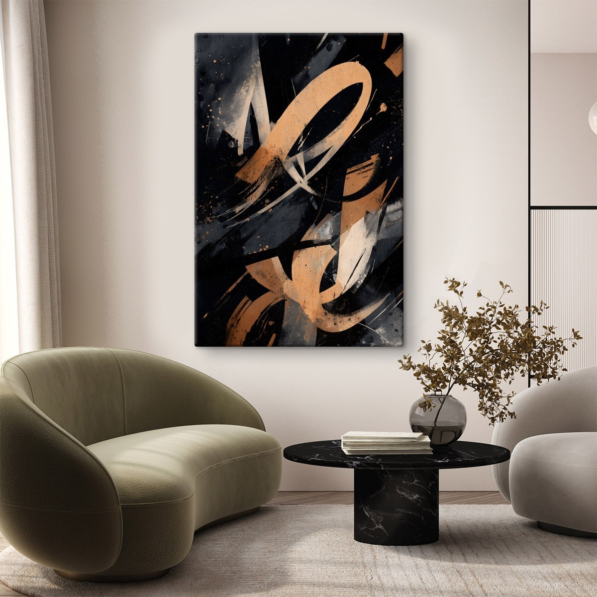 Moderne kalligrafie in graffitistijl — interieur 2