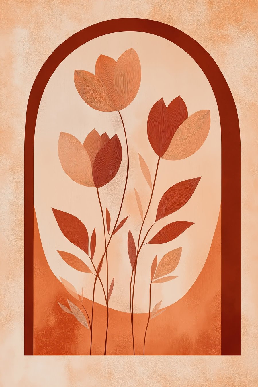 Abstracte bloemen — volledig ontwerp