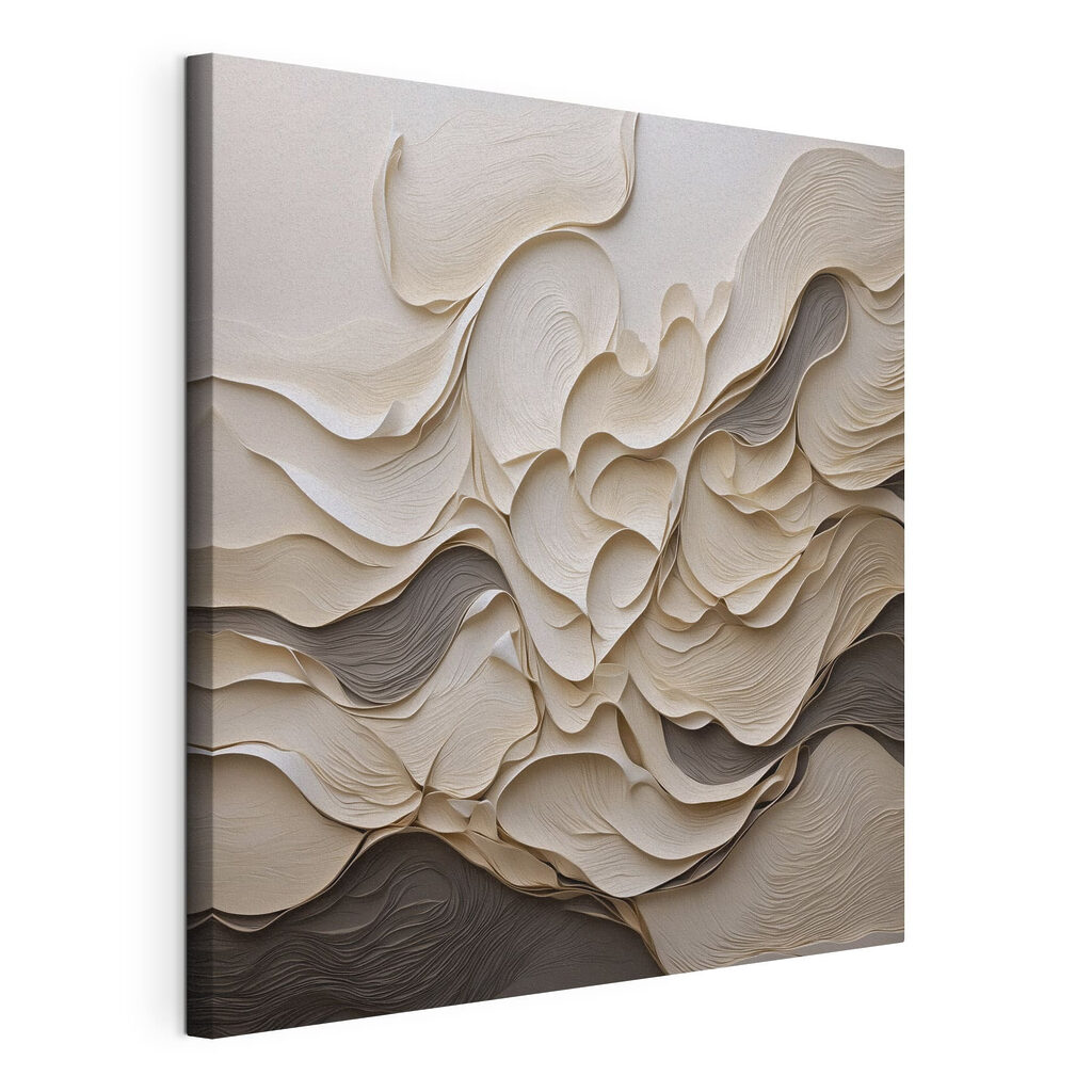 Wit en zwart papier, gespannen canvas met doorlopende rand