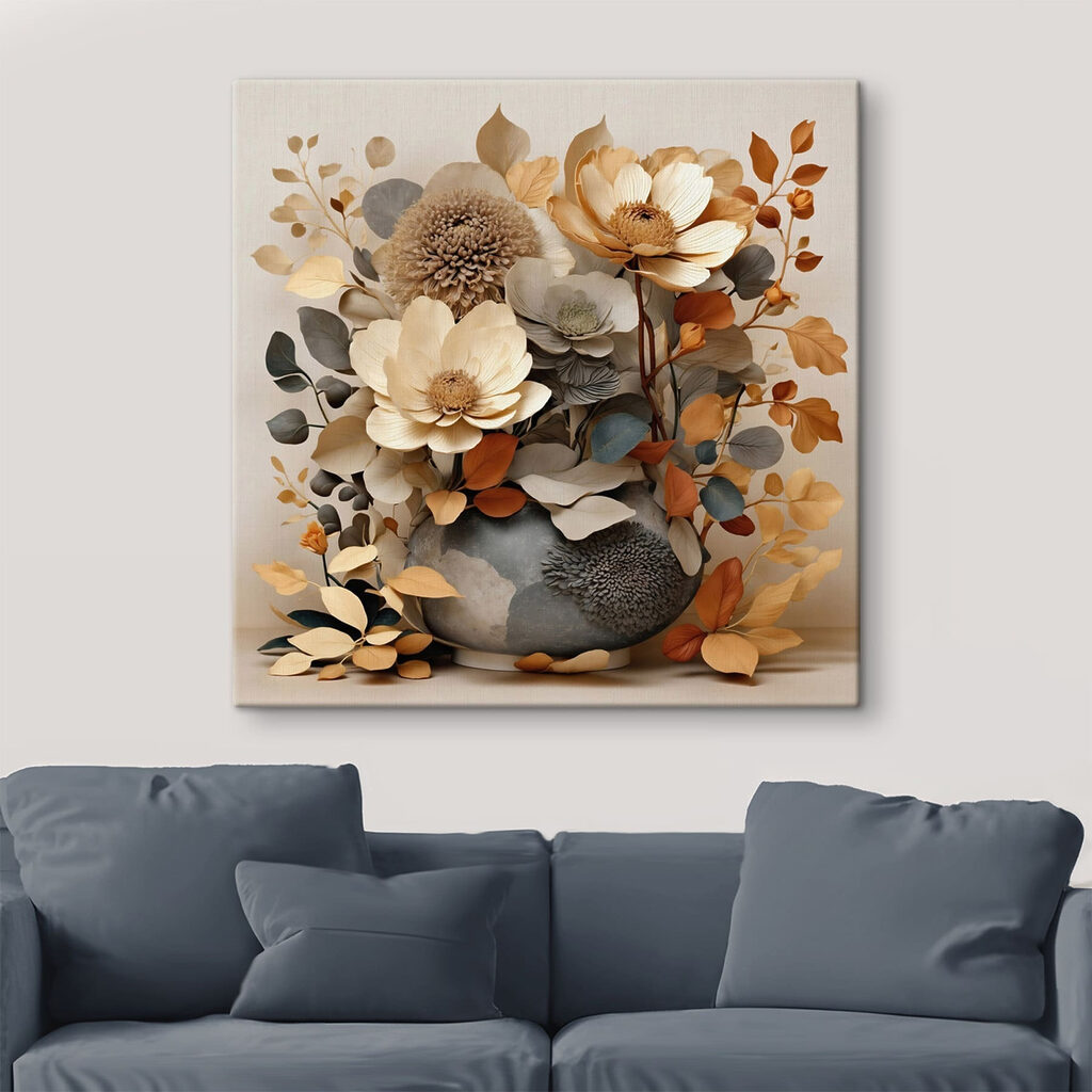 Vaas met bloemen en bladeren — interieur 3
