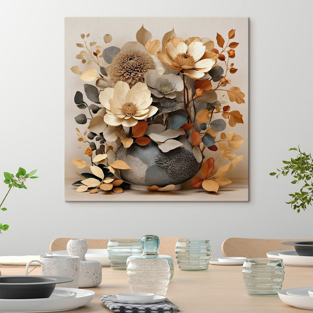 Vaas met bloemen en bladeren — interieur 1