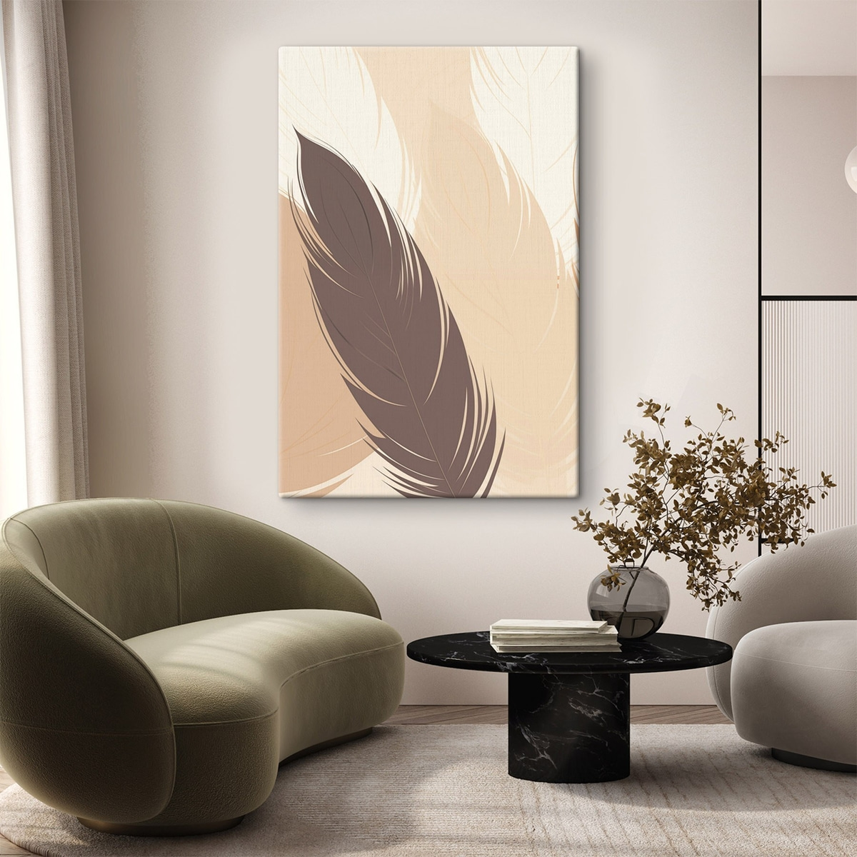 Abstract Feather Minimalism — interieur 2