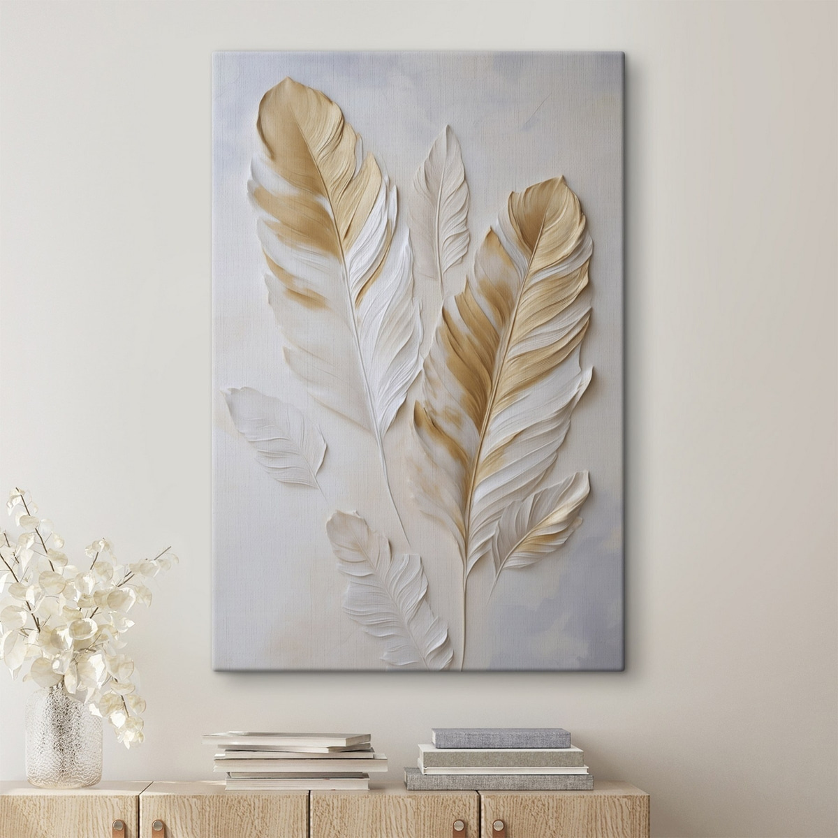 Gestileerde afbeelding van platte veren — interieur 2