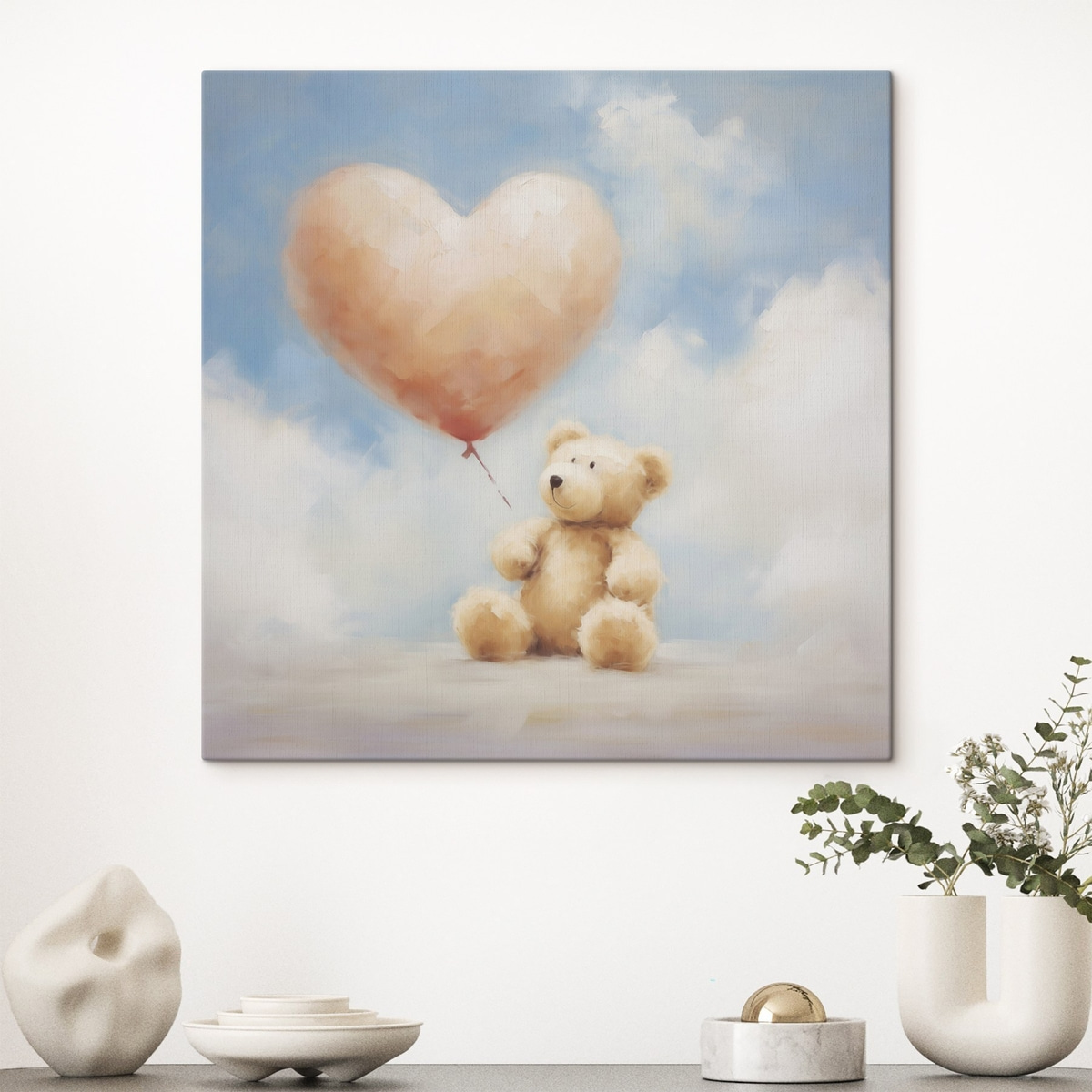 Schilderij met afbeelding van een beer en een hart — interieur 2