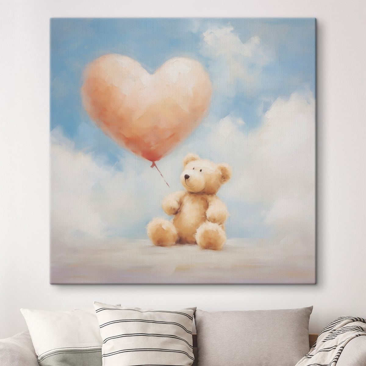 Schilderij met afbeelding van een beer en een hart — interieur 1