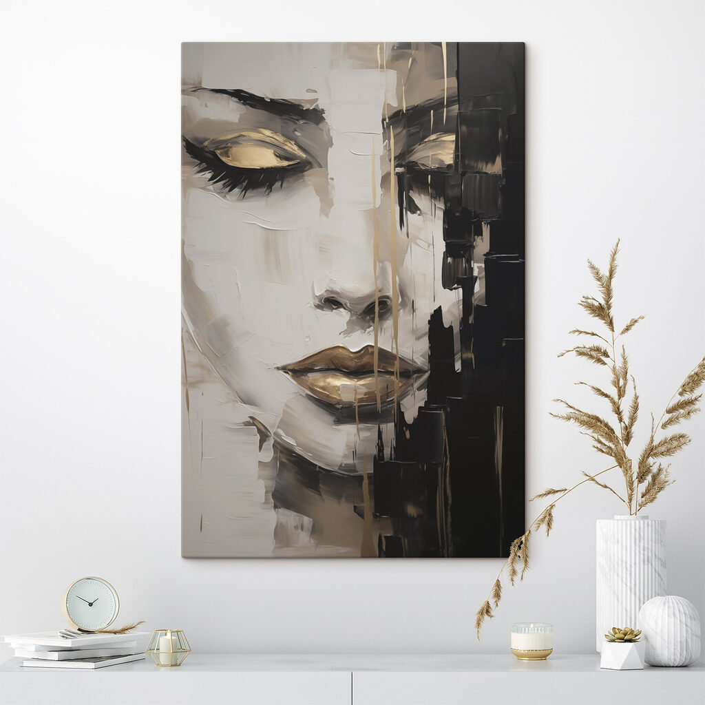 Kunstzinnige expressie door middel van penseelstreken in een interieur