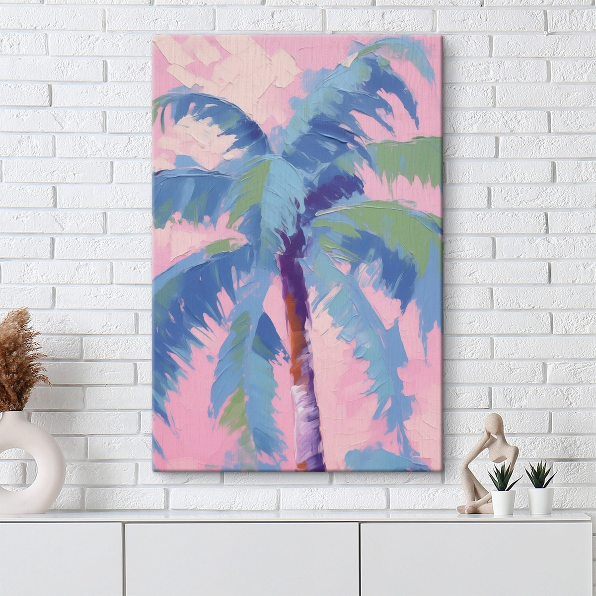 Gestileerde imitatie van een palmboom in schilderijstijl — interieur 1