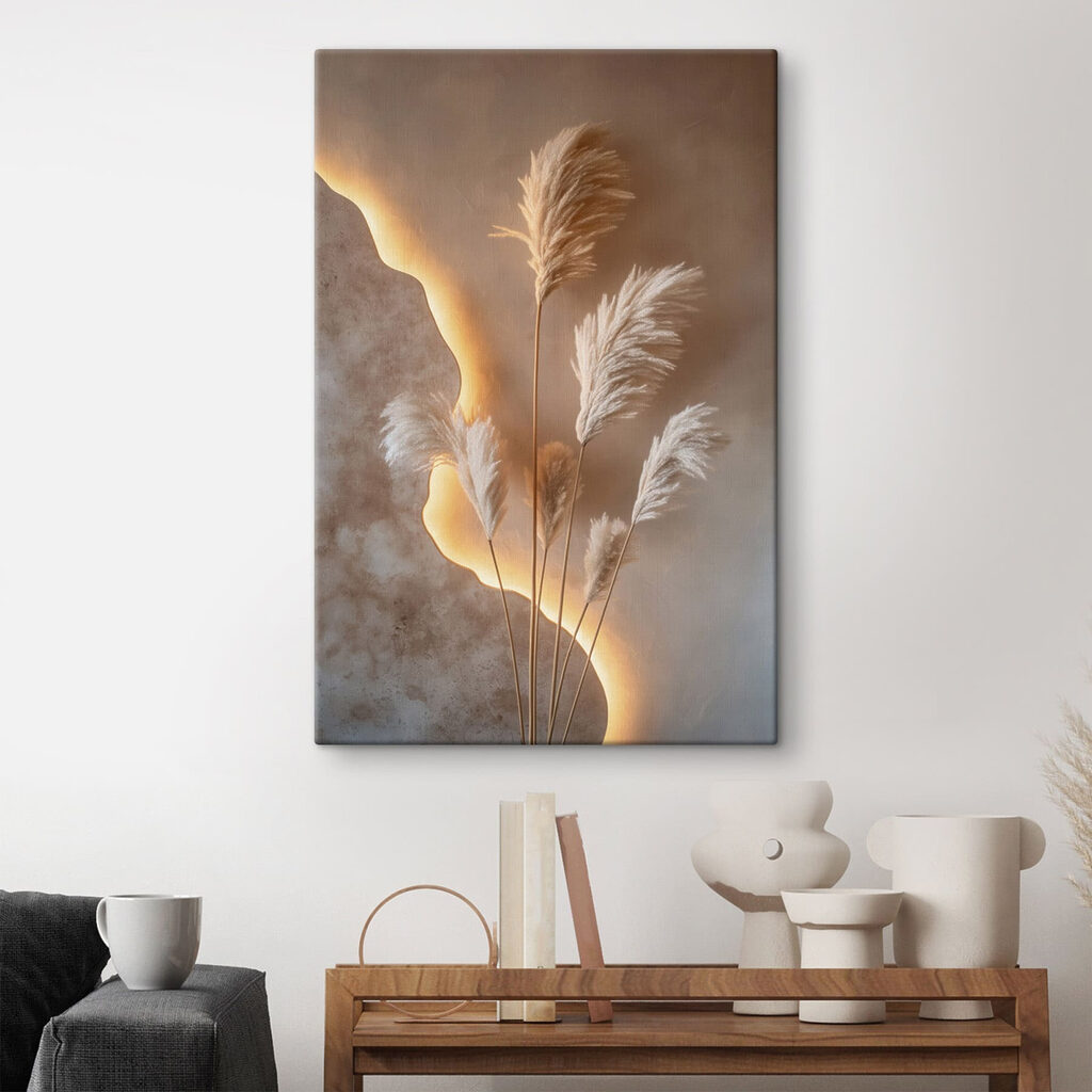 Groep witte, pluizige planten — interieur 3
