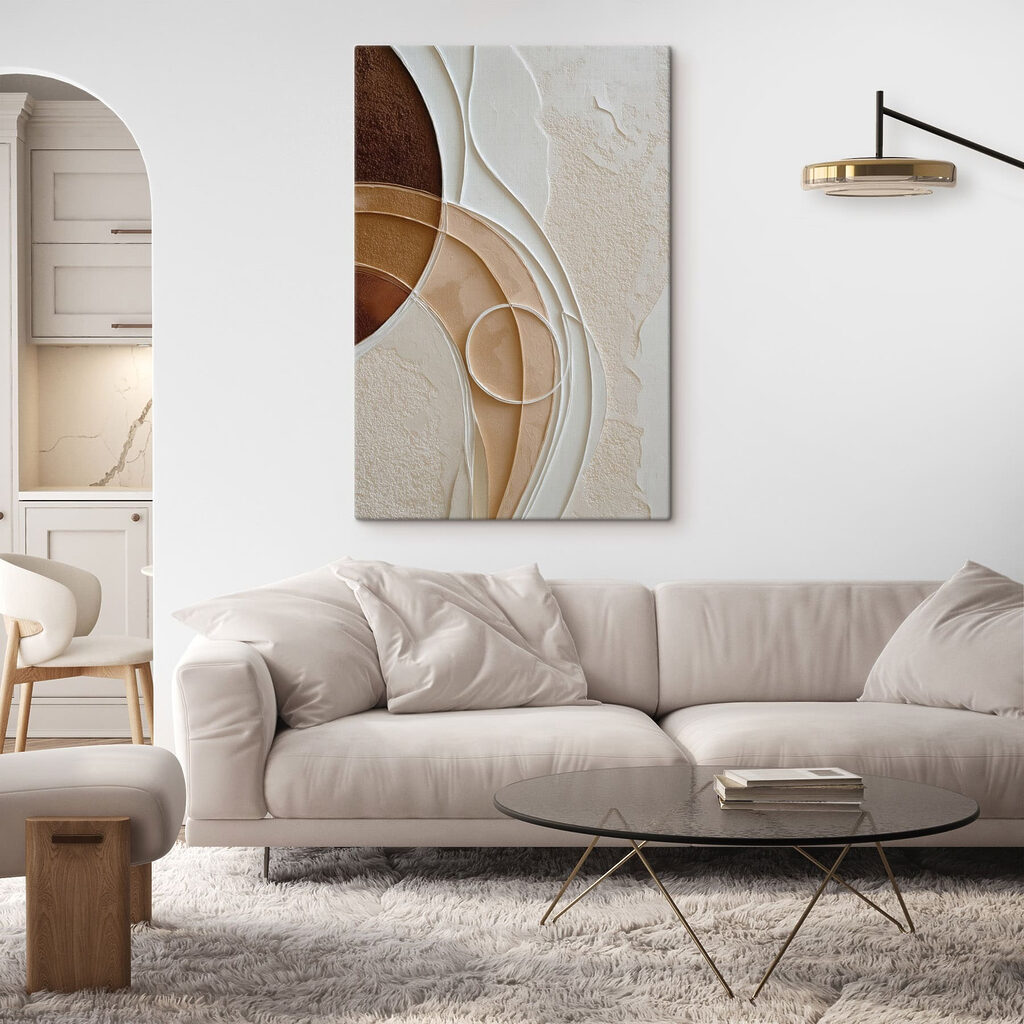 Vloeiende vormen in aardetinten — interieur 2