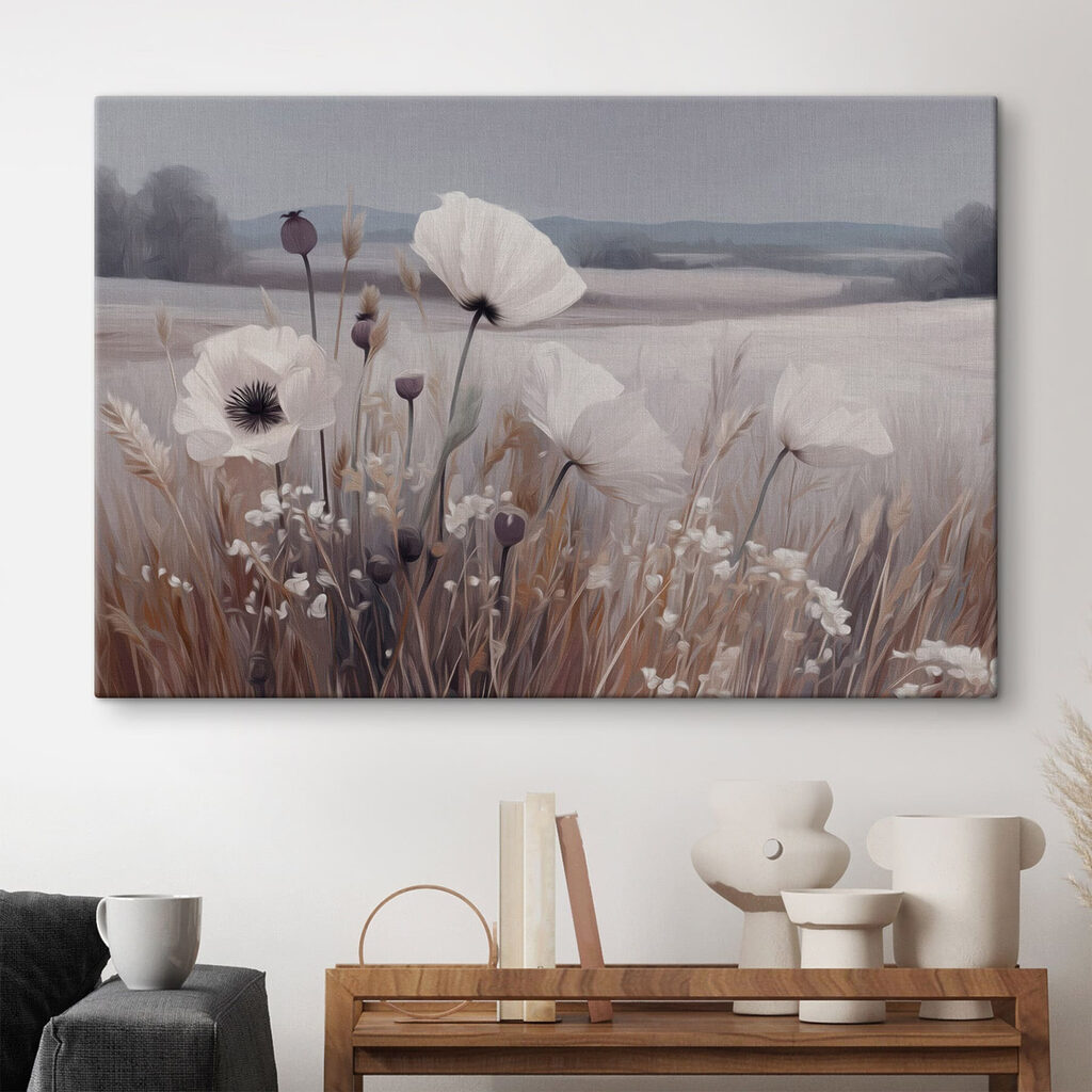 Zachte bloemen in een vredig landschap — interieur 3