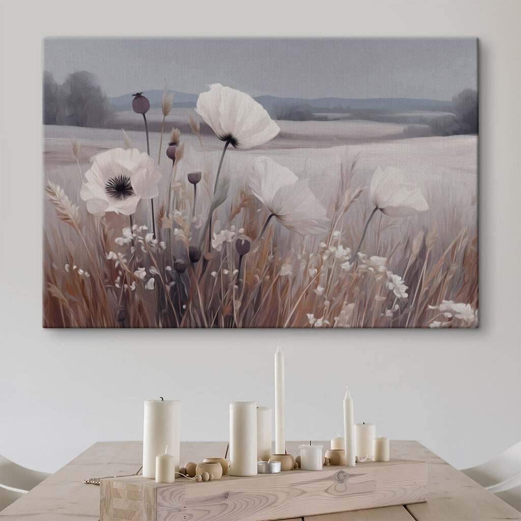 Zachte bloemen in een vredig landschap — interieur 1