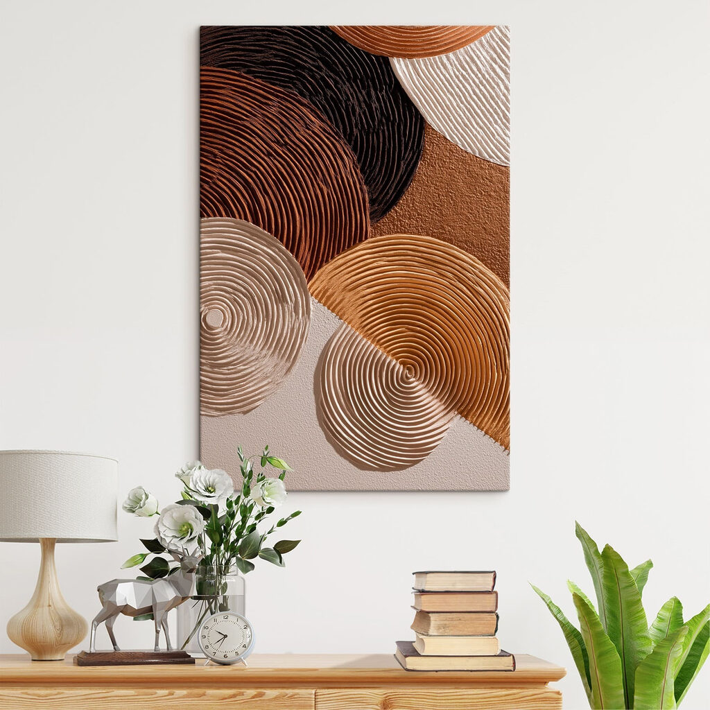 Vloeiende patronen in aardetinten — interieur 2