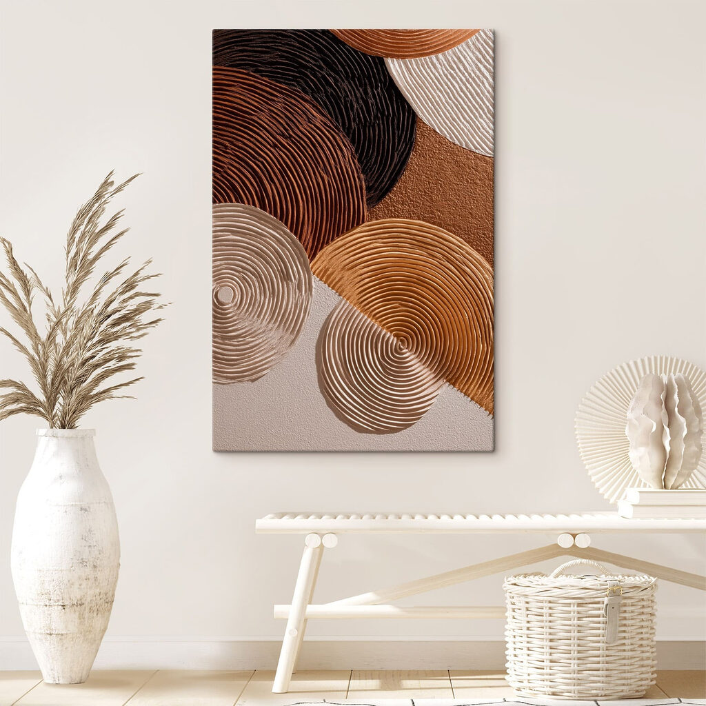 Vloeiende patronen in aardetinten — interieur 3