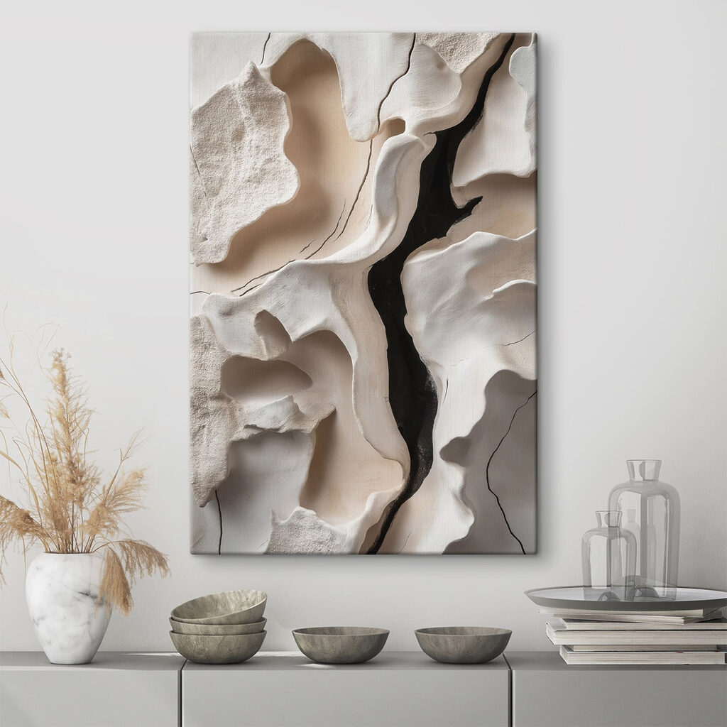 Witte rots met een zwarte streep — interieur 1