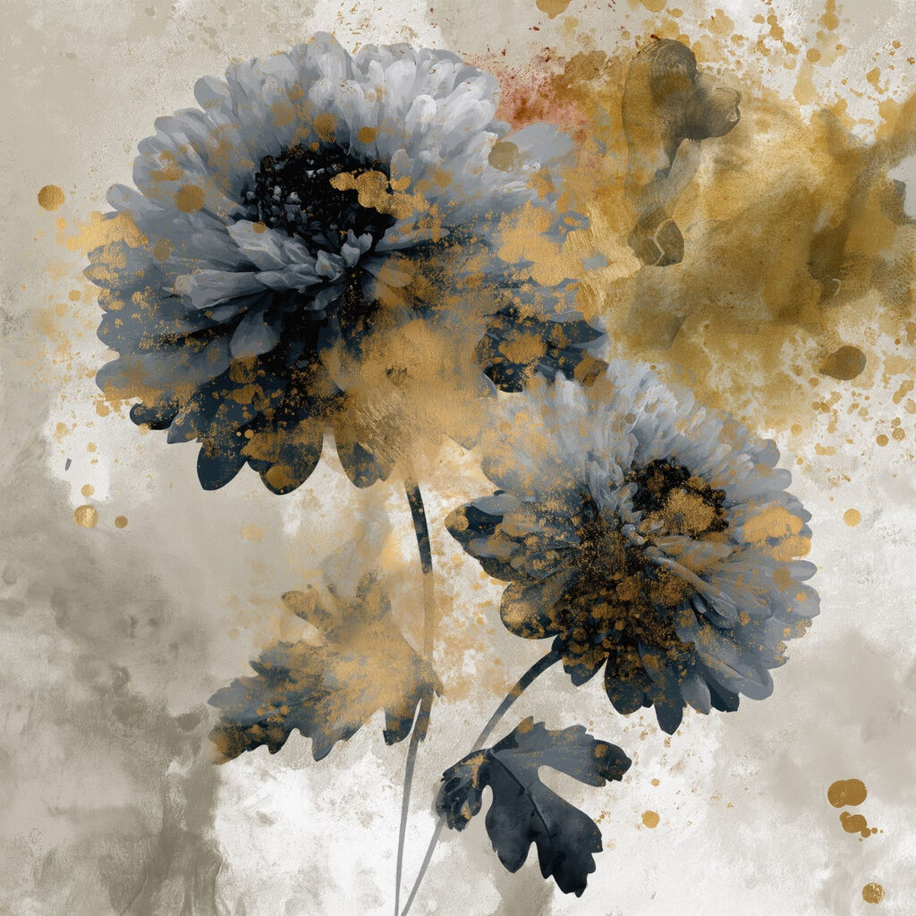 - Elegant bloemmotief met levendige kleuren — volledig ontwerp