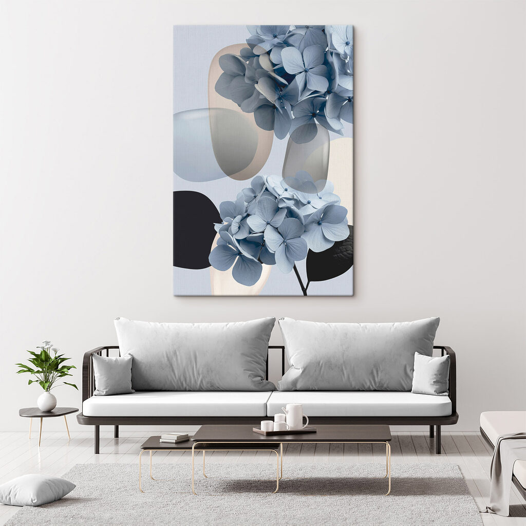 Groep blauwe bloemen — interieur 1