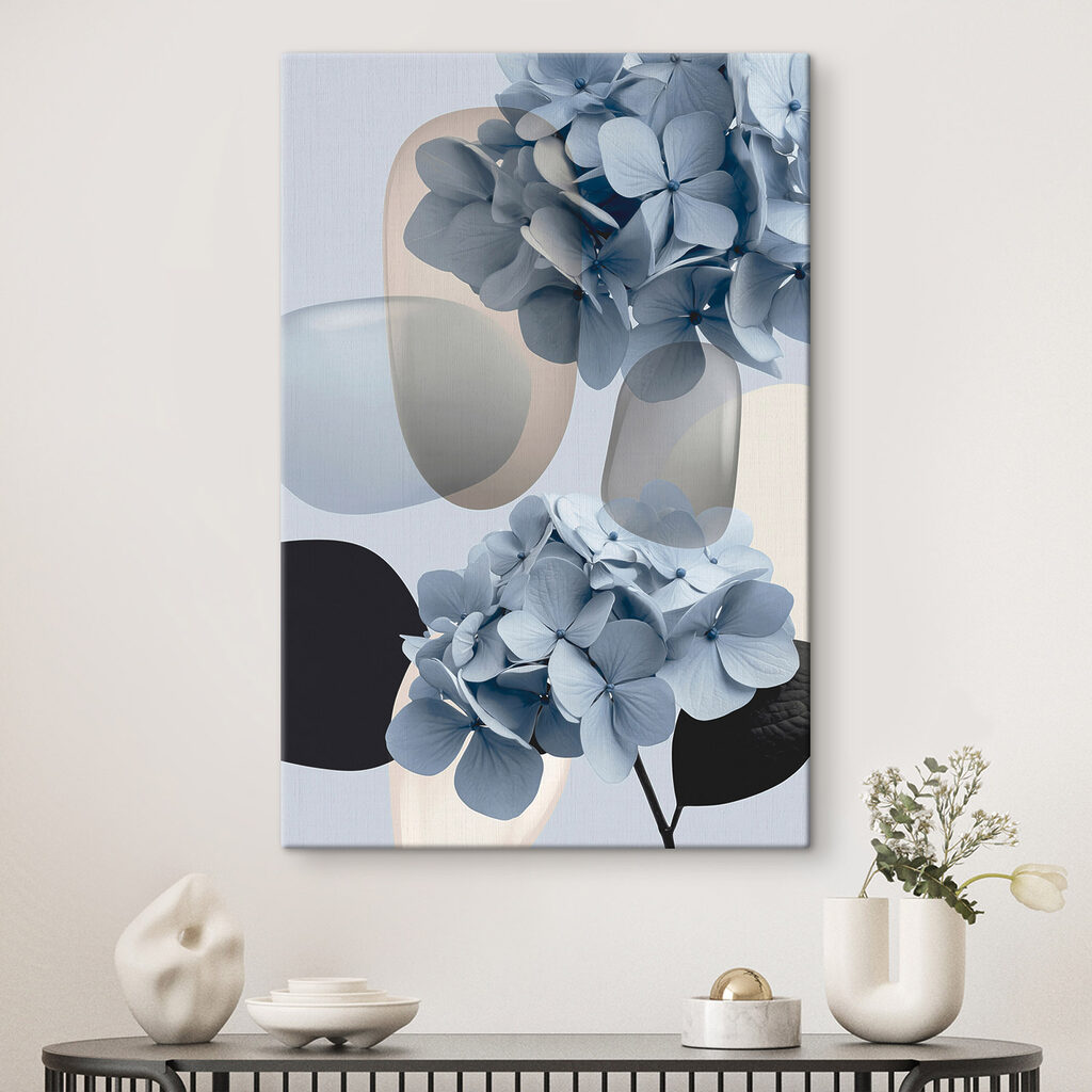 Groep blauwe bloemen — interieur 3