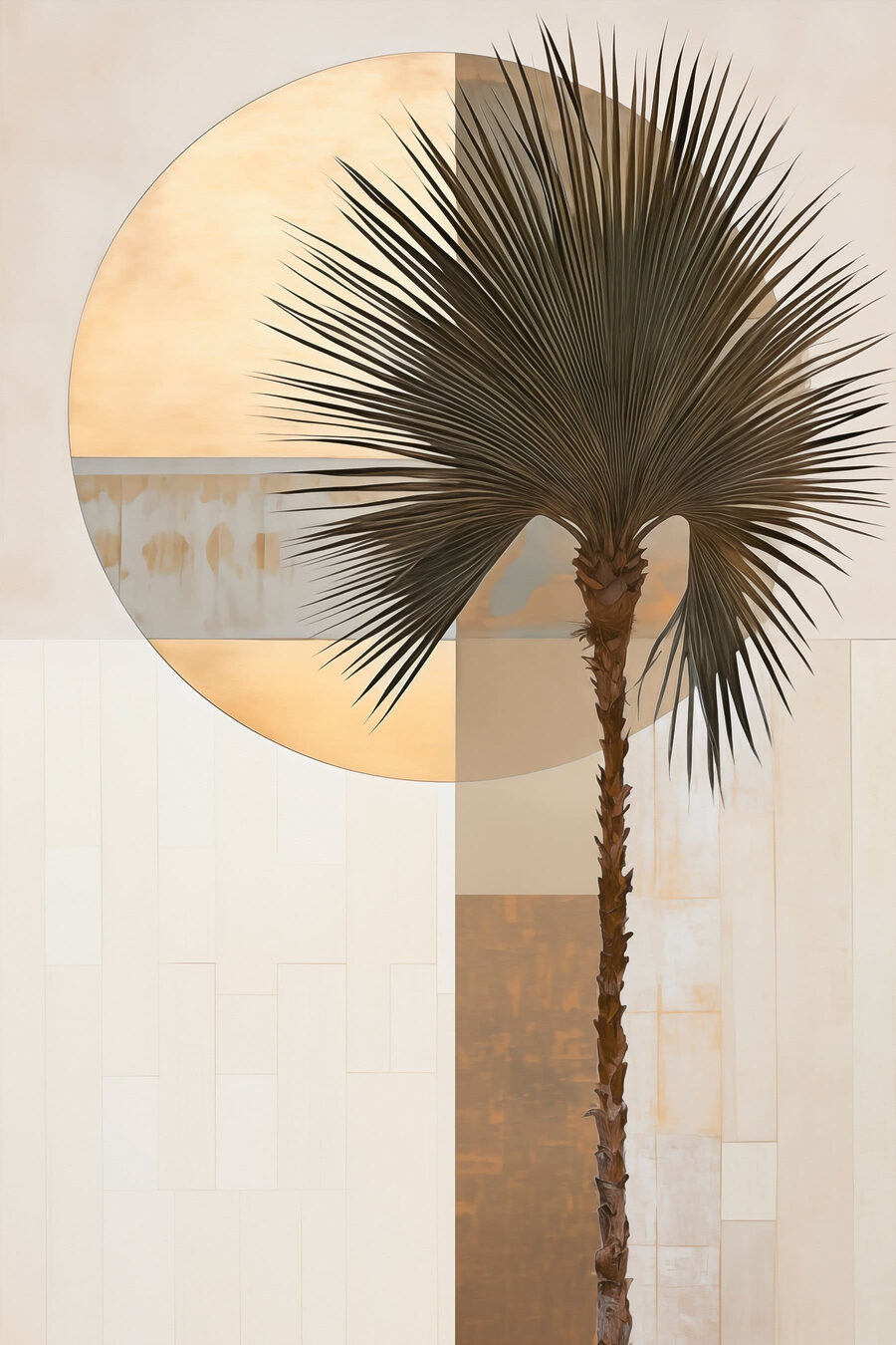Palmboom voor een rotonde — volledig ontwerp