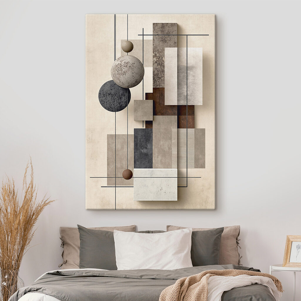 Geometrische vormen in neutrale tinten — interieur 2