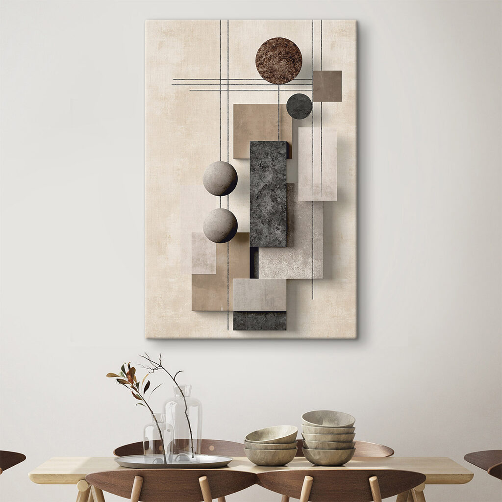 Abstracte vormen in neutrale tinten — interieur 1