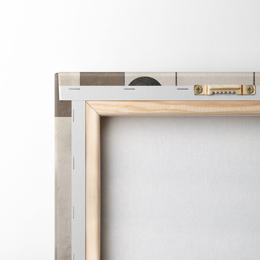 Abstracte vormen in neutrale tinten — achterkant