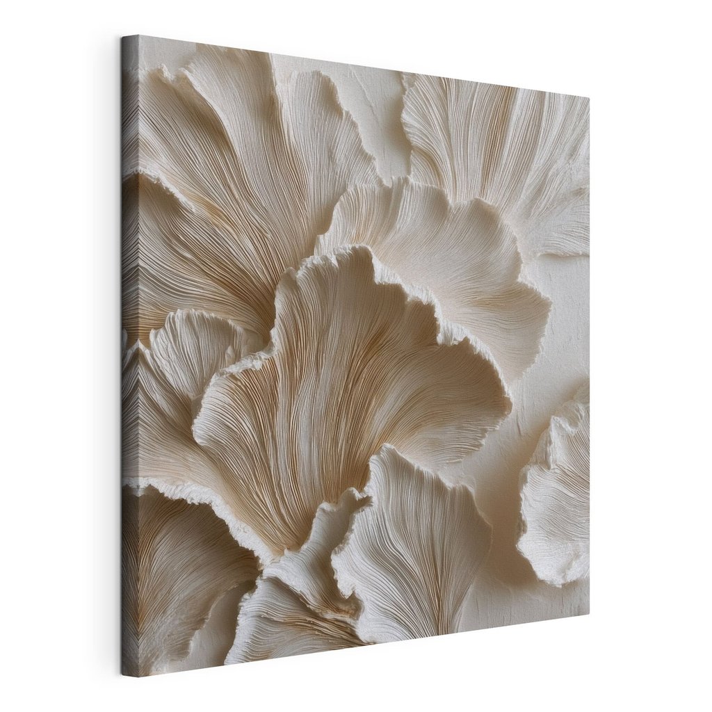 Elegant gelaagd ontwerp met zachte rondingen, gespannen canvas met doorlopende rand