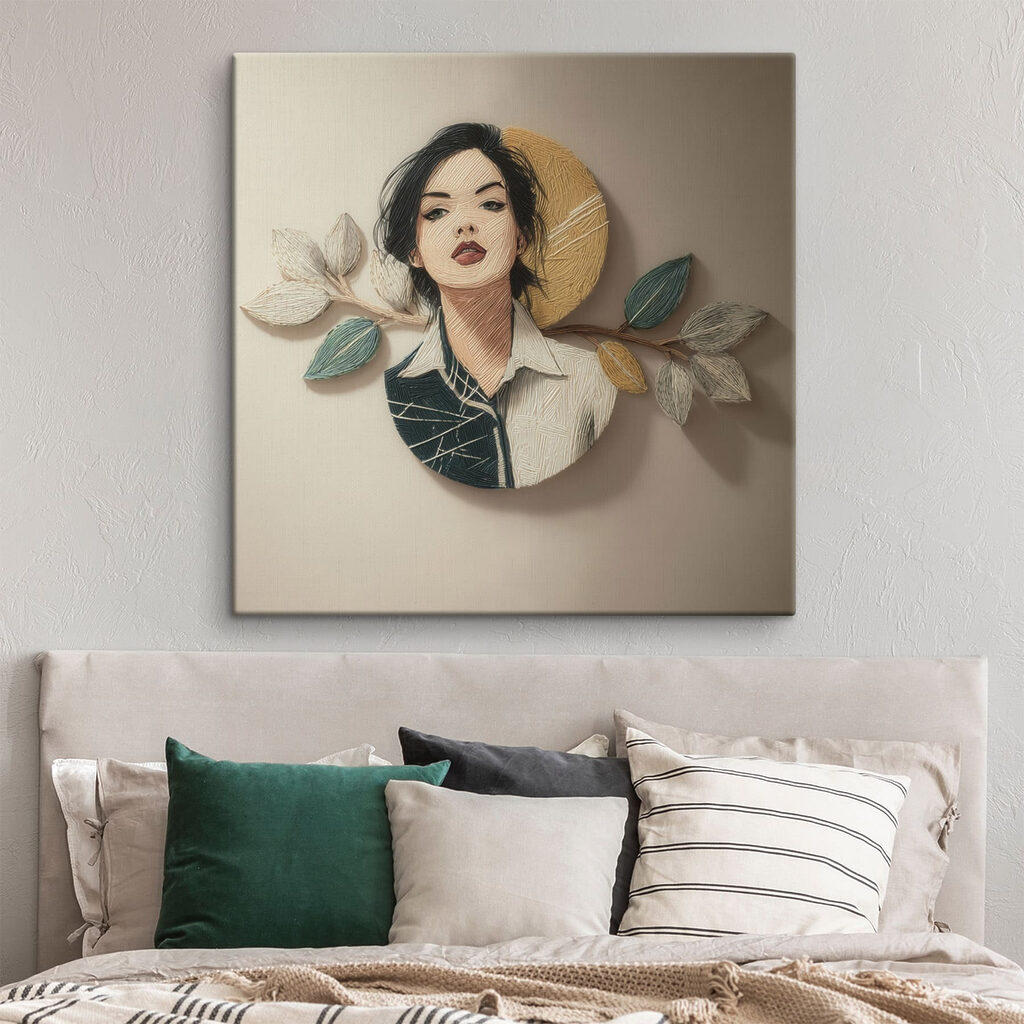 Gestileerd portret met natuurlijke elementen — interieur 2