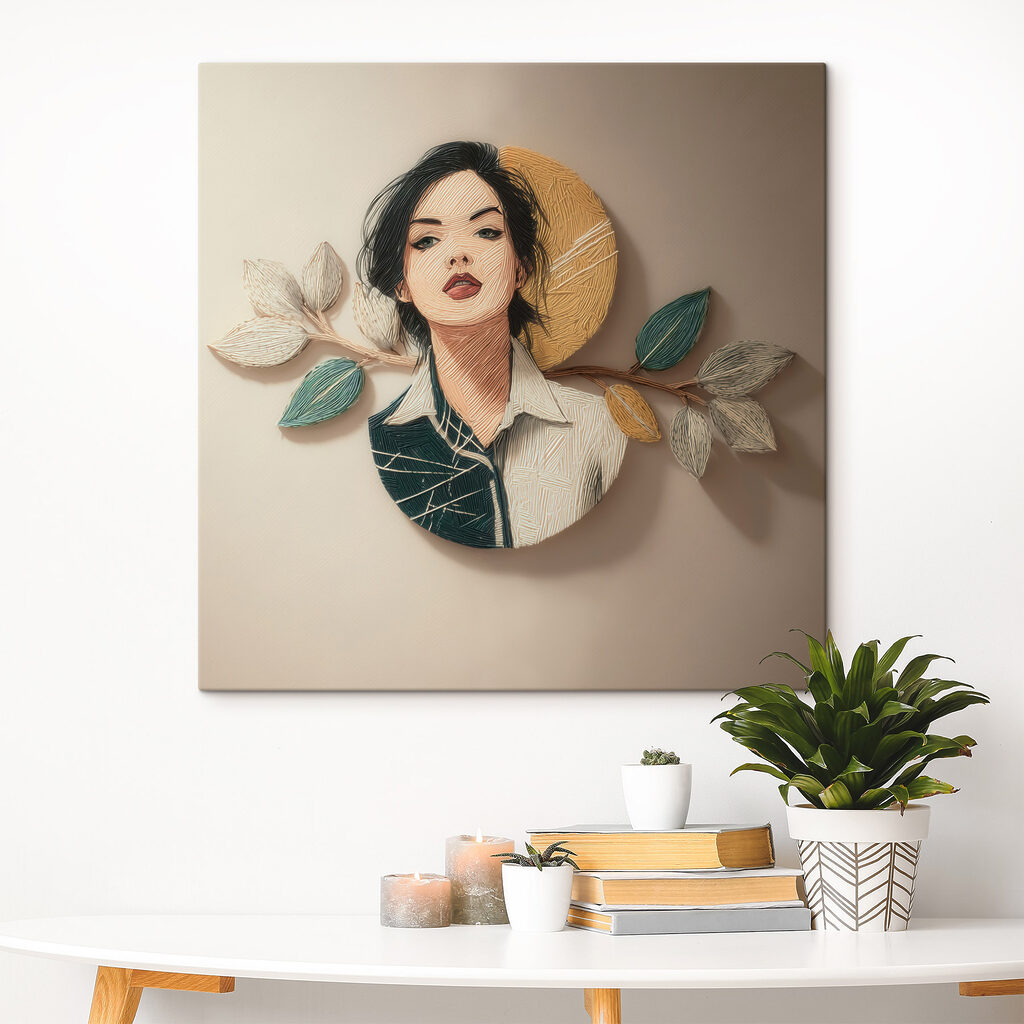 Gestileerd portret met natuurlijke elementen — interieur 3