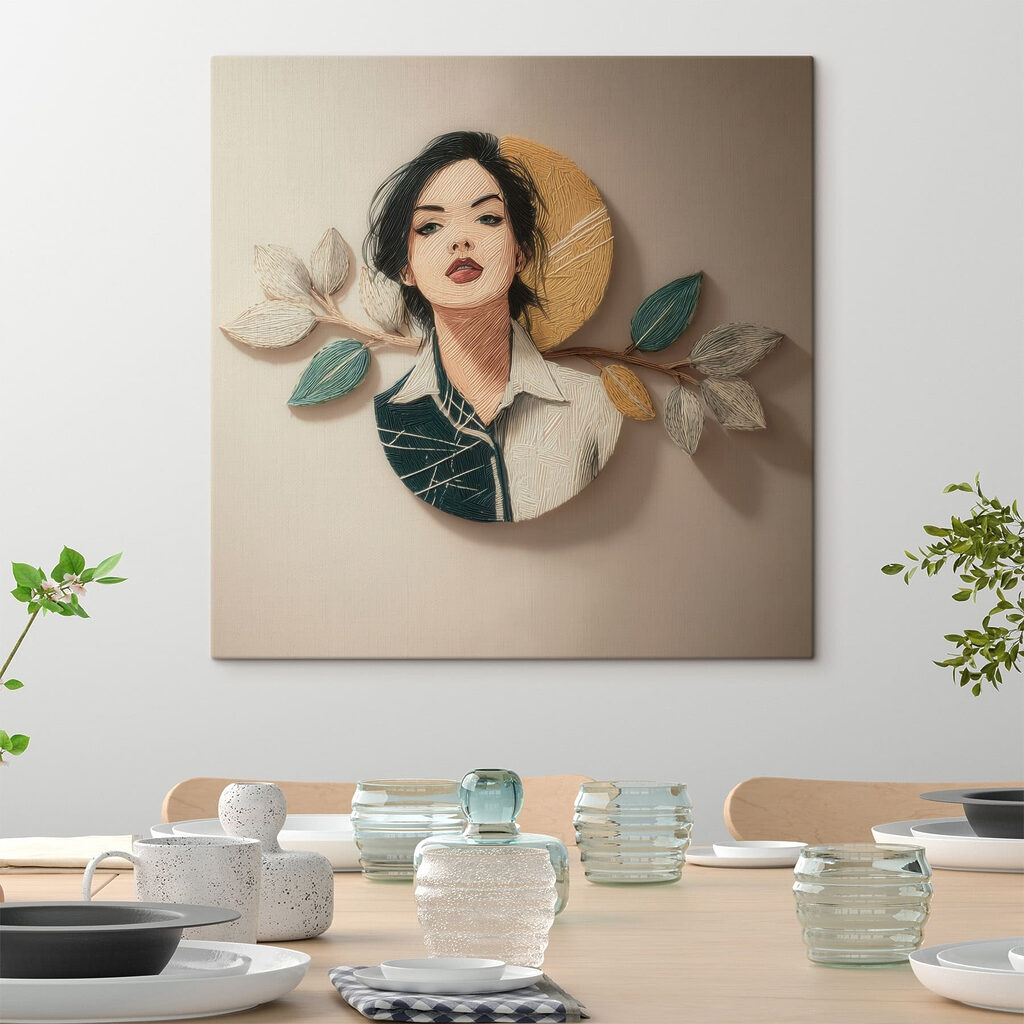 Gestileerd portret met natuurlijke elementen — interieur 1
