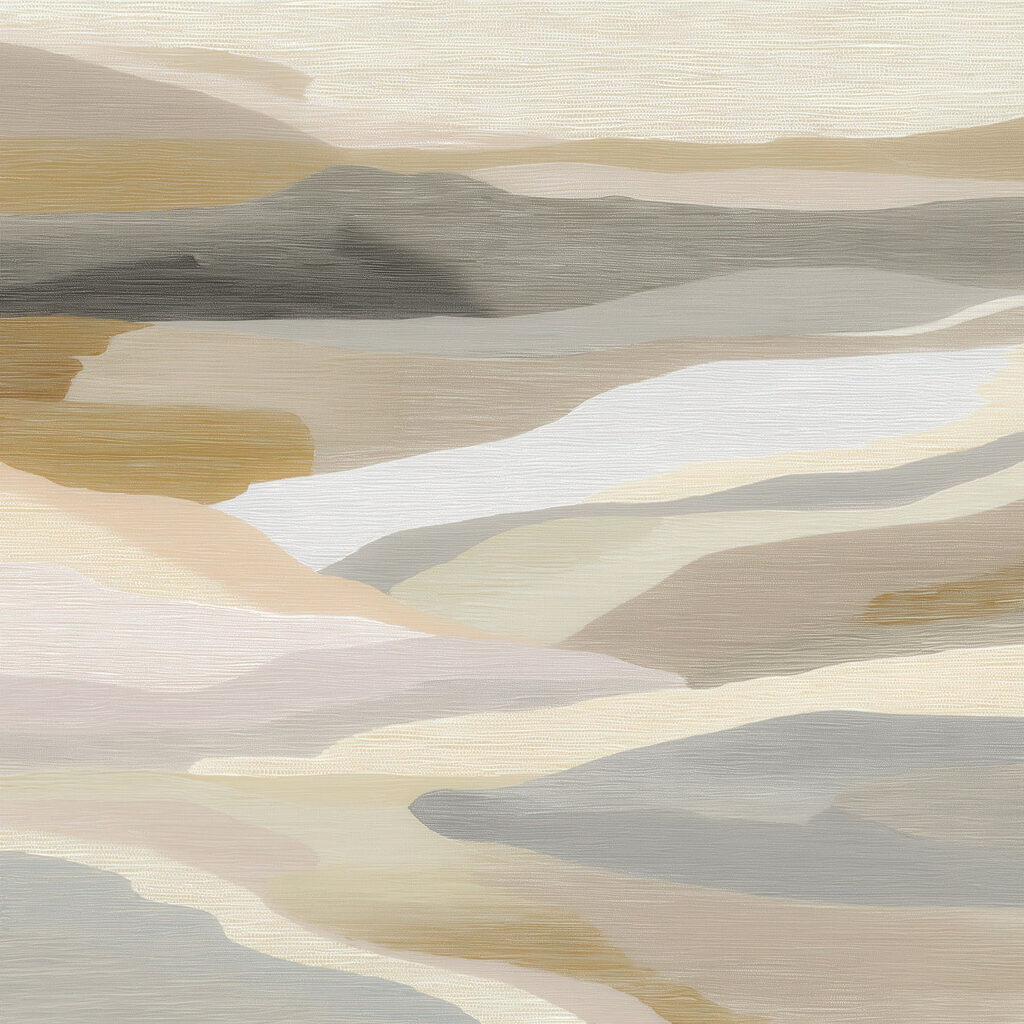 Rustig landschap in zachte tinten — volledig ontwerp