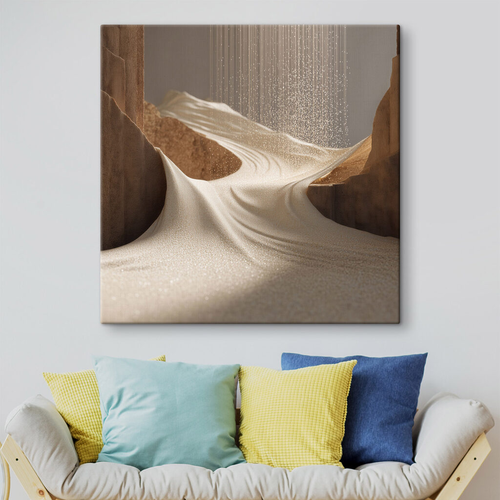 Zand dat over rotsen stroomt — interieur 2