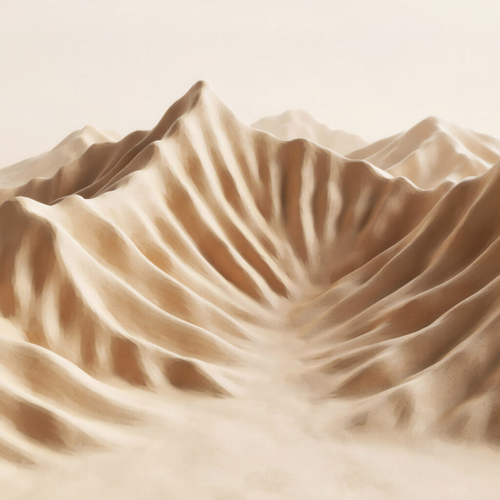 Zandberg met een bergkam — volledig ontwerp