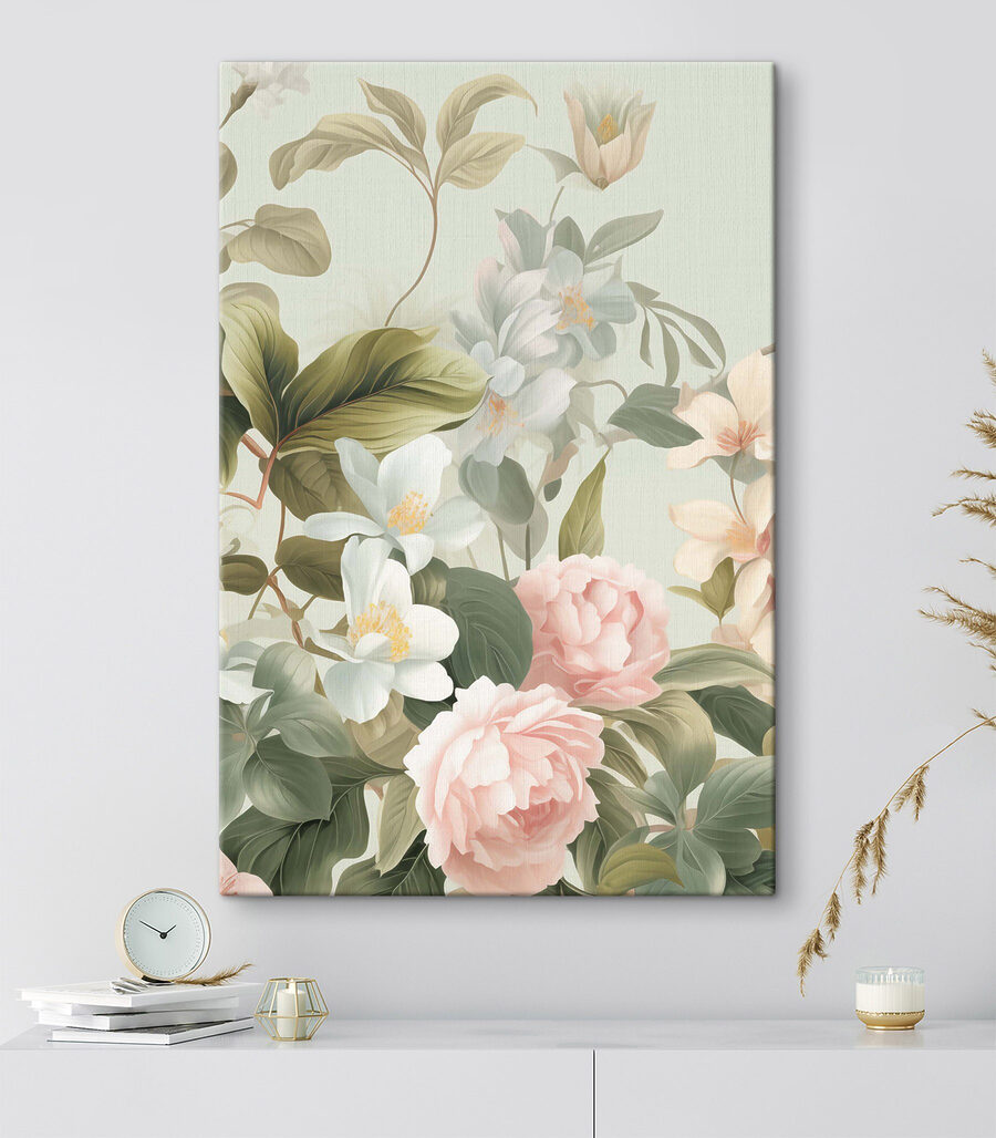 Verfijnde bloemen in zachte tinten — interieur 2