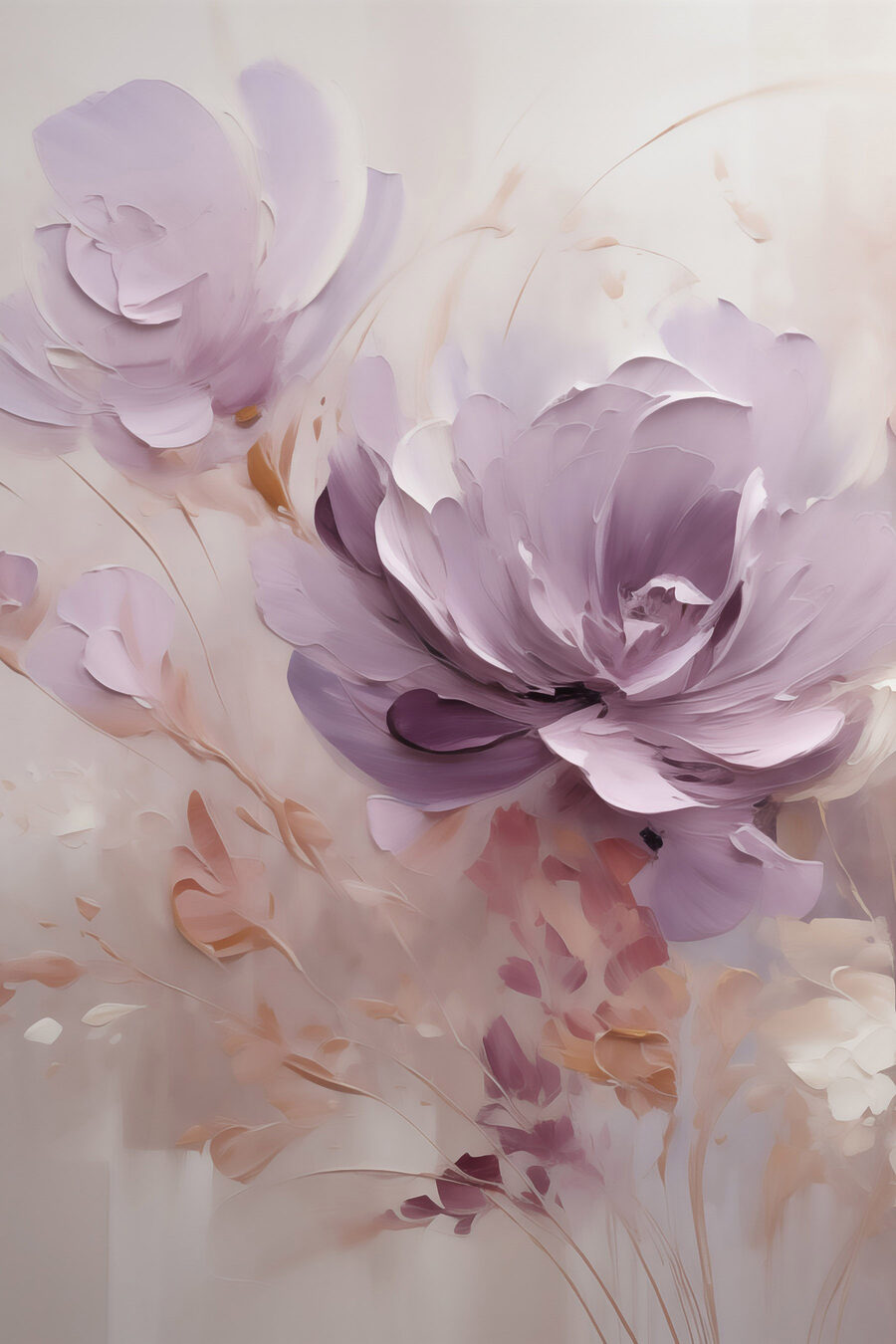 Schilderij van een bloem — volledig ontwerp