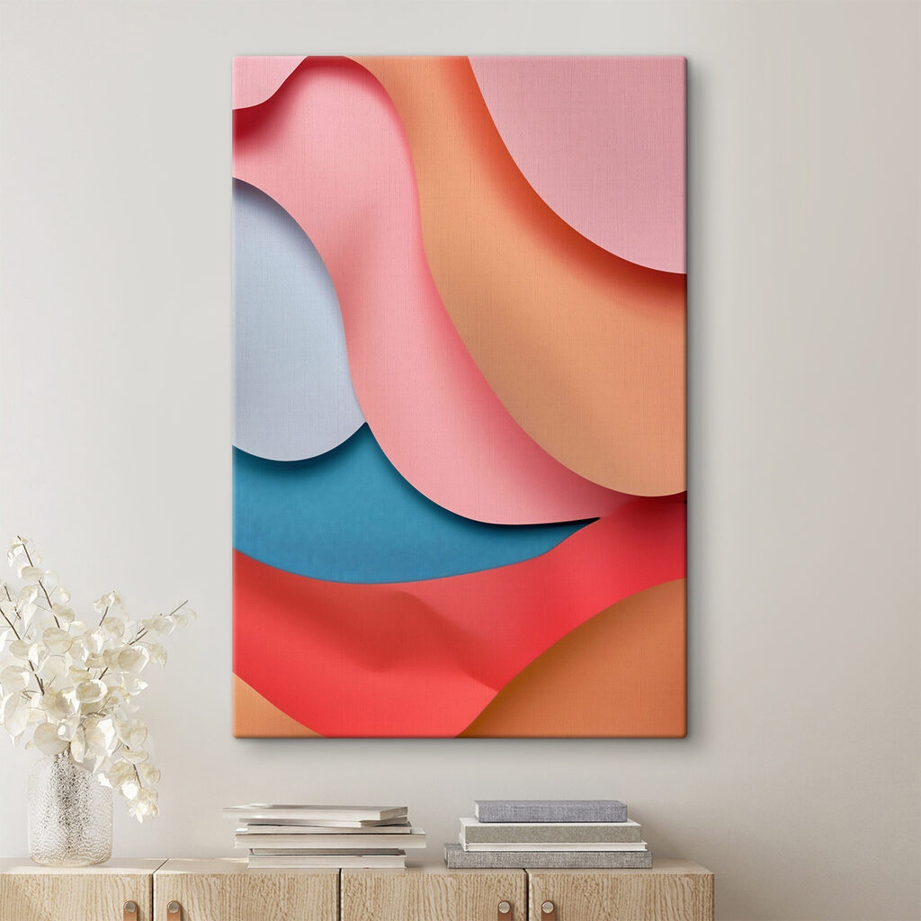 Kleurrijke lagen papierkunst — interieur 2