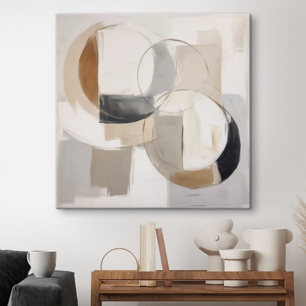 Cirkels en vierkanten schilderen — interieur 1
