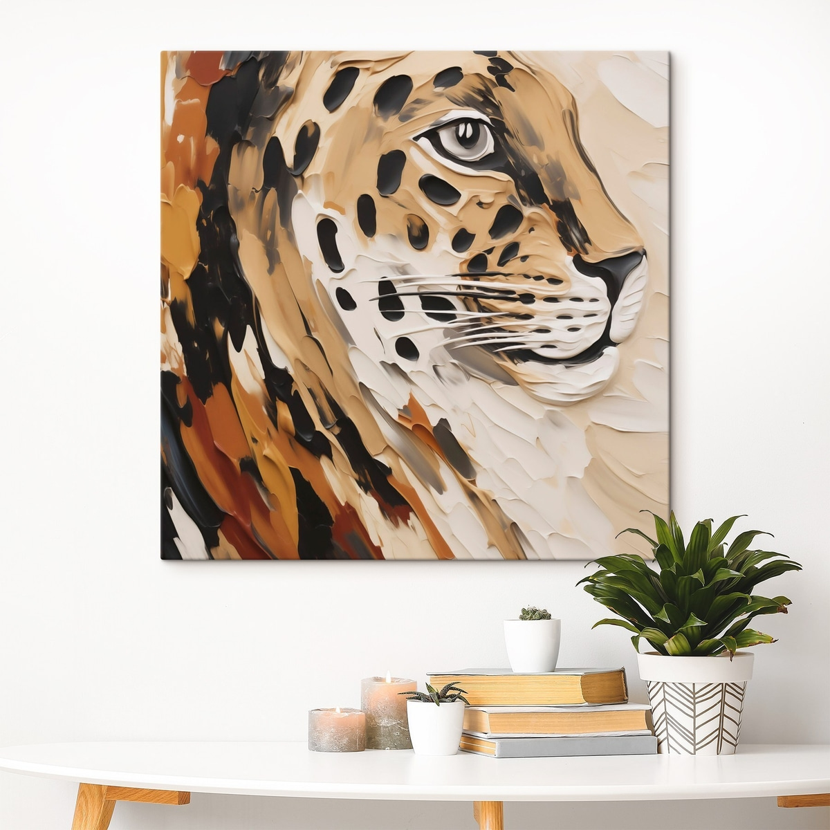 Abstracte luipaard, imitatie van een schilderij — interieur 2