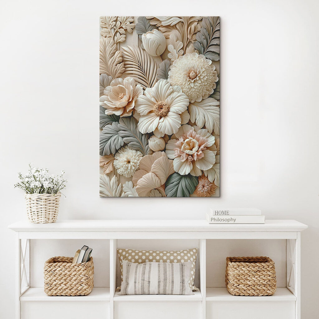 Groep bloemen en bladeren — interieur 1