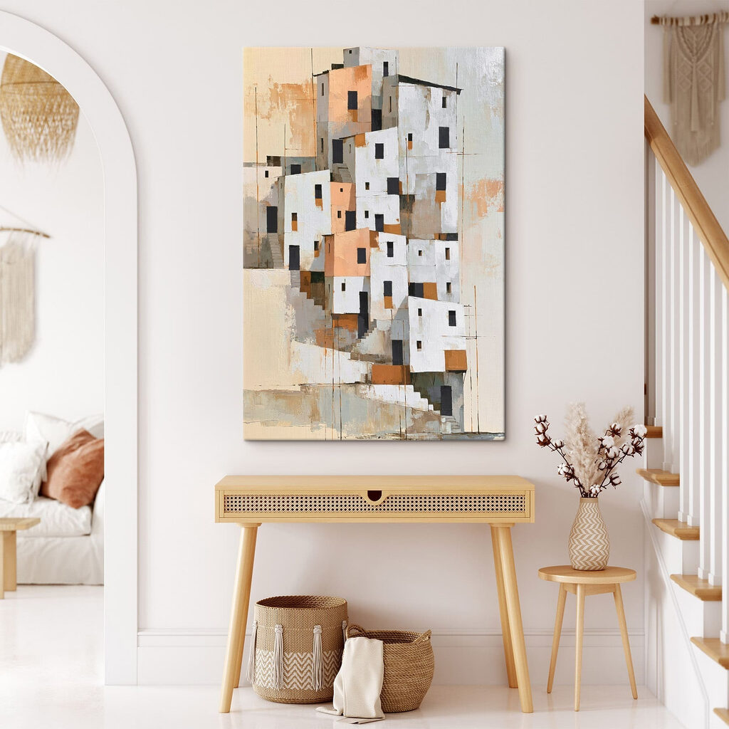 Schilderij van een groep gebouwen — interieur 2