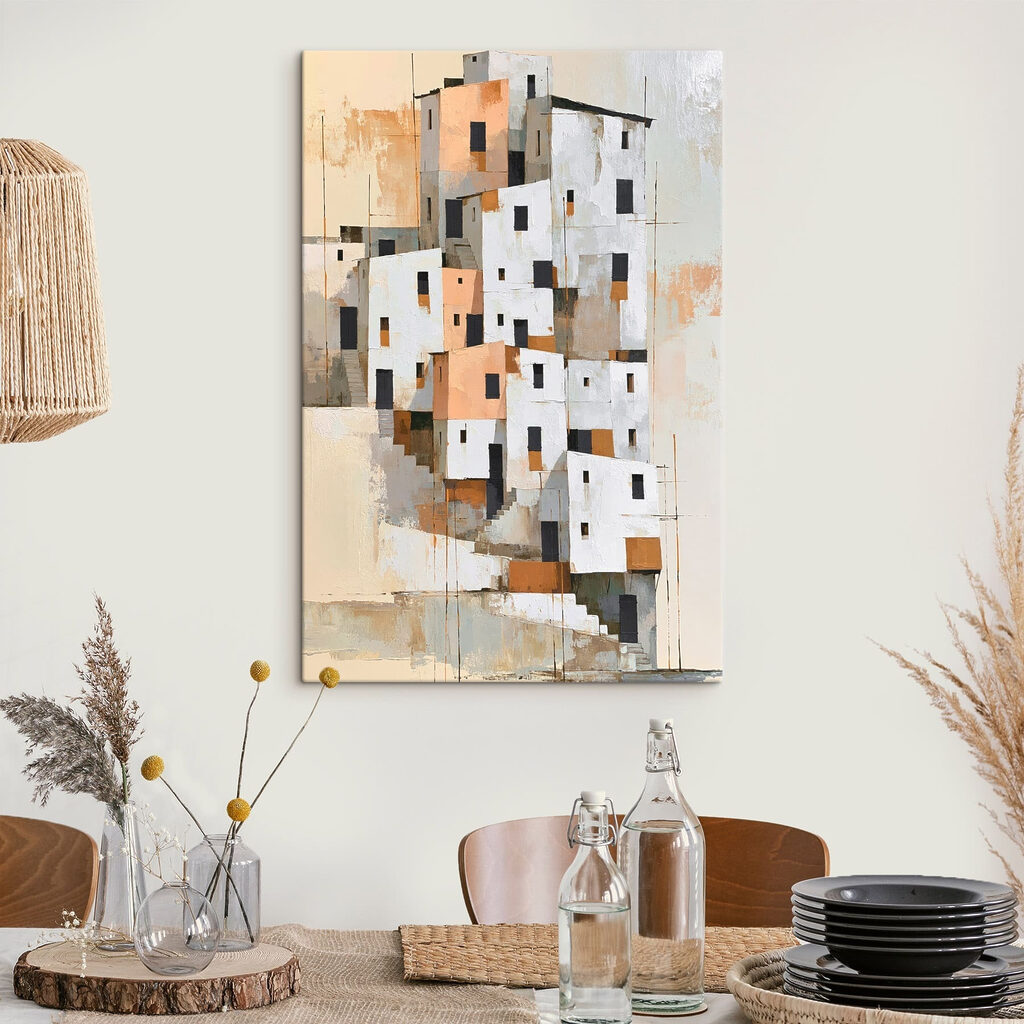 Schilderij van een groep gebouwen — interieur 3
