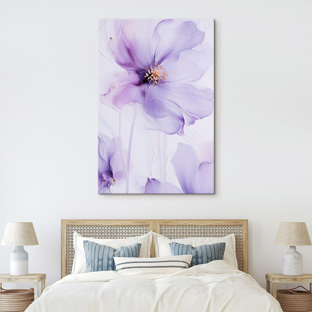 De verfijnde elegantie van paarse bloemen komt tot uiting — interieur 1