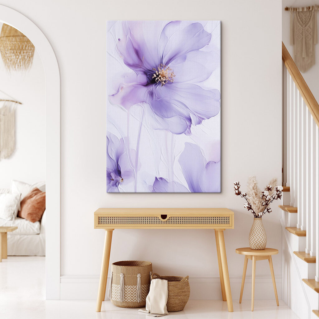 De verfijnde elegantie van paarse bloemen komt tot uiting — interieur 2
