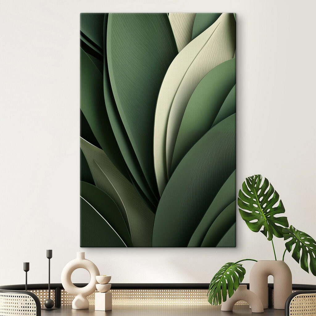 Het ontwerp van de natuur in rustgevende groentinten — interieur 2