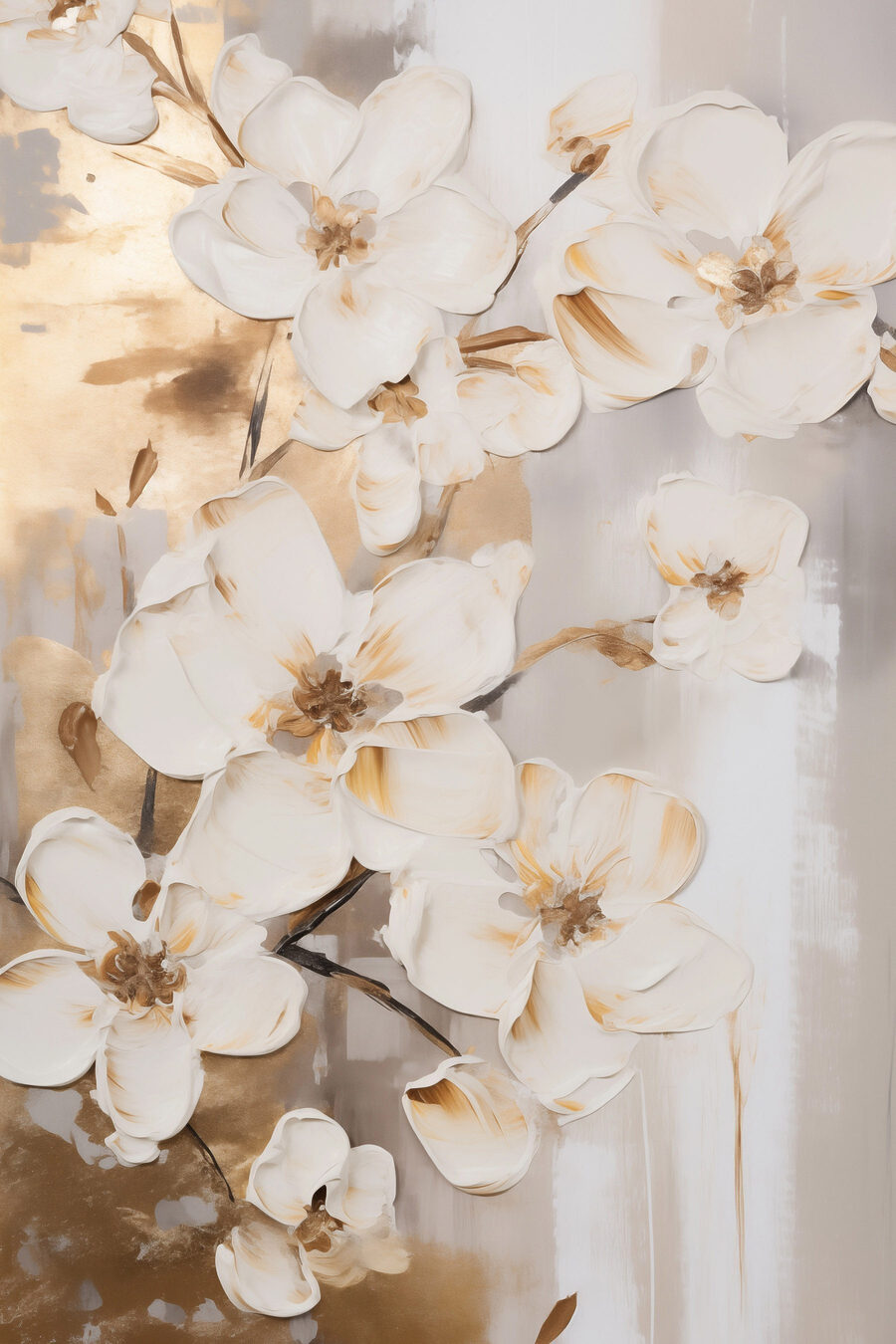 Elegante bloesems in zachte tinten — volledig ontwerp